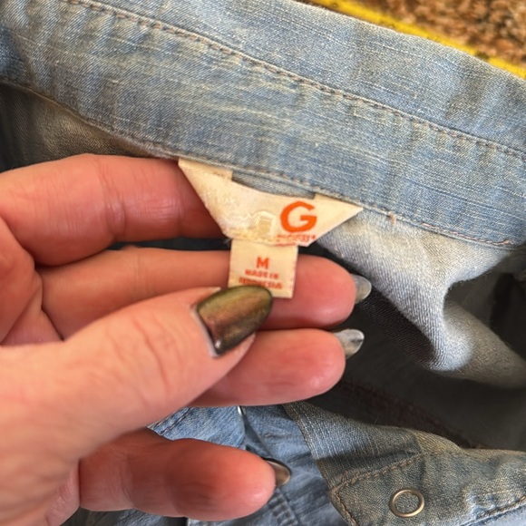 Guess Blue Denim Button-Up Shirt - Picture 14 of 16